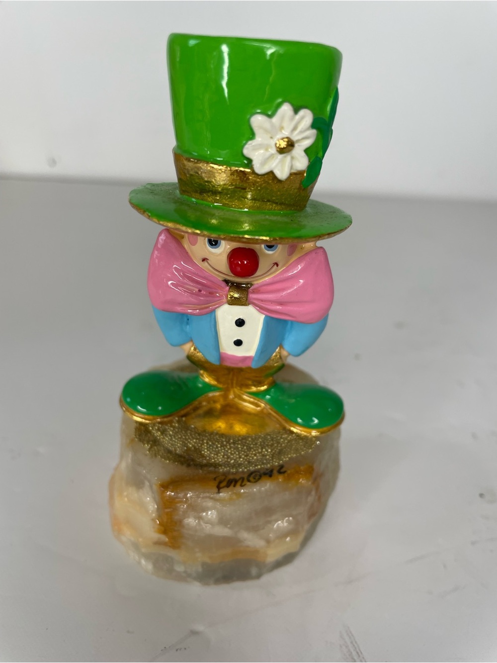 Vintage Ron Lee Leprechaun Figurine Bashful Beau Signed 1992 Gold Accents 4.5”